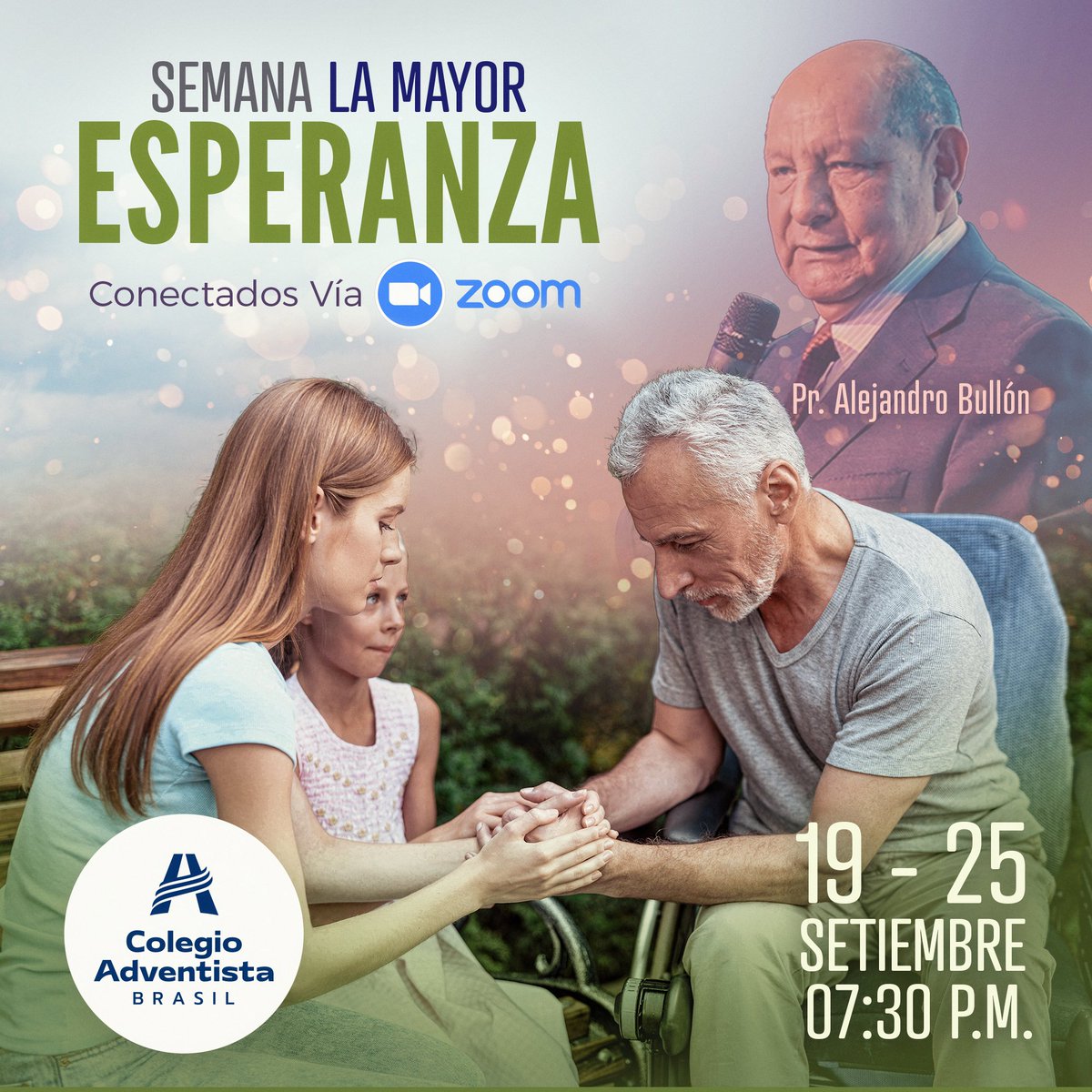 ieadventbrasil's tweet photo. ¡Ya falta poco! Mañana iniciamos una serie que puede cambiar tu vida para siempre. Del 19 al 25 de setiembre aprenderemos a vencer la incertidumbre y el dolor. Conéctate a la serie de conferencias: #MásAllaDelDolor en la semana de #LaMayorEsperanza

Brindamos es #MásQueEnseñanza https://t.co/F18eRziIRs