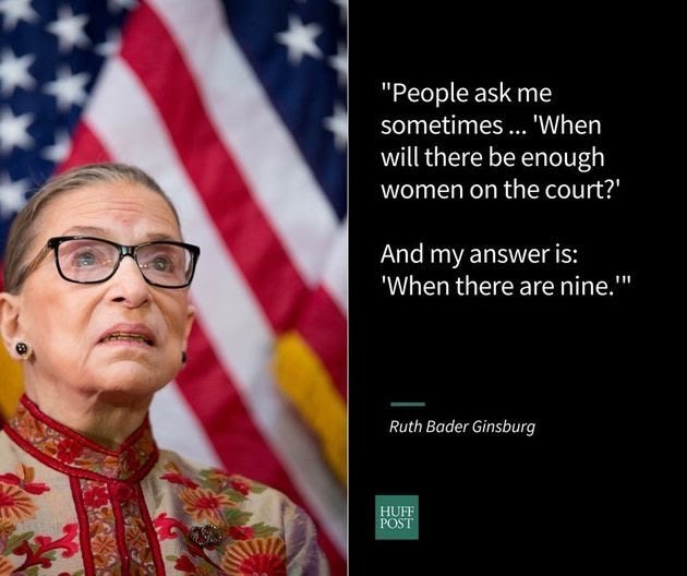 Thank you, #NotoriousRBG. ❤️ Rest In Peace, badass hero of dissenting glory. You moved us all forward. We will continue to follow your lead. There will be nine someday because of you.