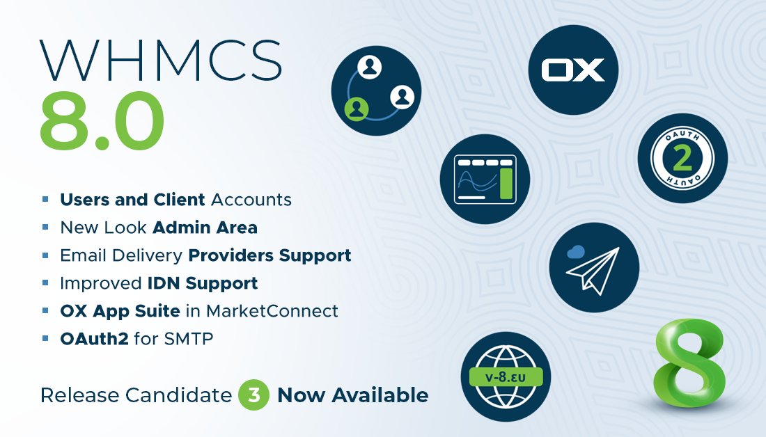 Calling all developers. WHMCS 8.0 Release Candidate 3 has been released. Don’t miss the chance to test your integrations and customisations. Learn more about what's new in 8.0 in our latest blog post 👉🏻 blog.whmcs.com/133643/whmcs-8…