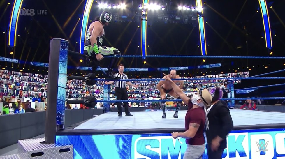 WWEAustralia's tweet image. LIVE | #LuchaHouseParty's @WWEGranMetalik goes one-on-one against #SmackDown #TagTeamChampion @WWECesaro! #WWEAustralia