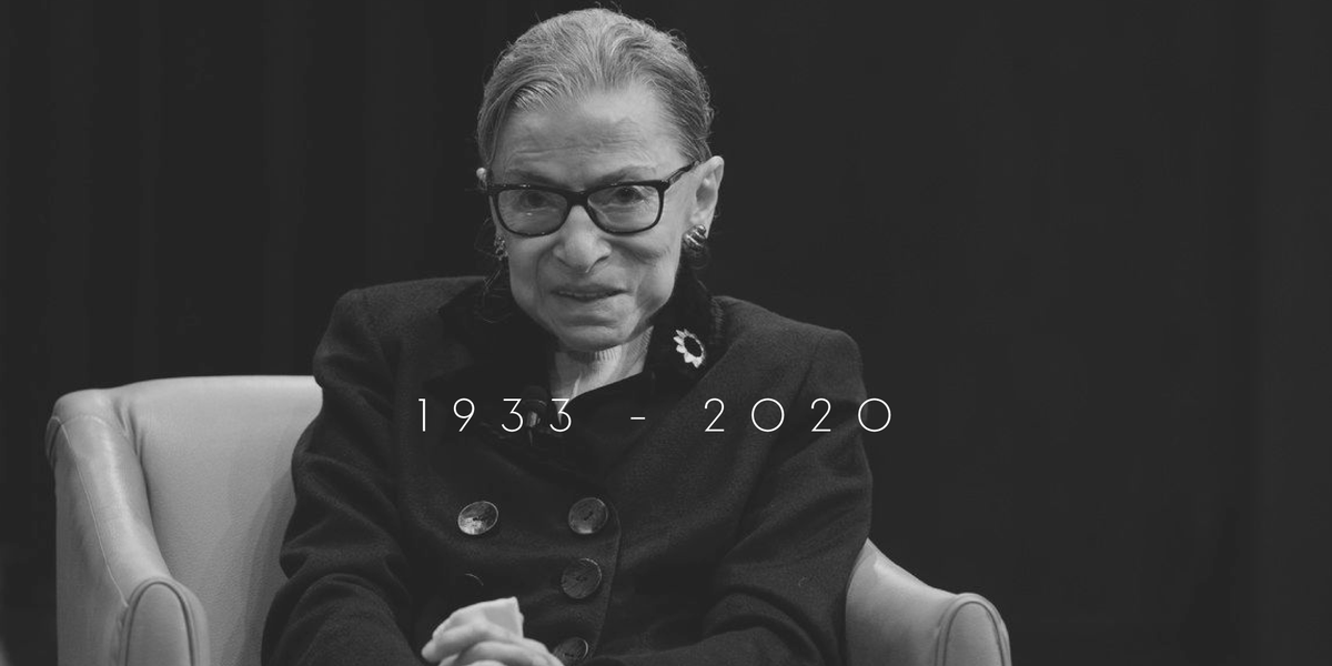 Pioneering SCOTUS member RGB has died.  I disagreed with her on many issues, but respected her intelligence, commitment, and toughness.
