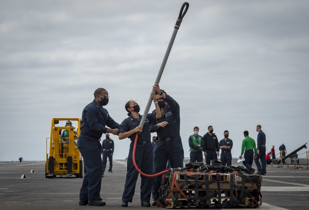 Sailors aboard the @USPacificFleet Aircraft Carrier USS Carl Vinson @CVN70 perform various underway operations while deployed to the Pacific Ocean. #ForgedByTheSea #Mighty70 #FreeandOpenIndoPacific.