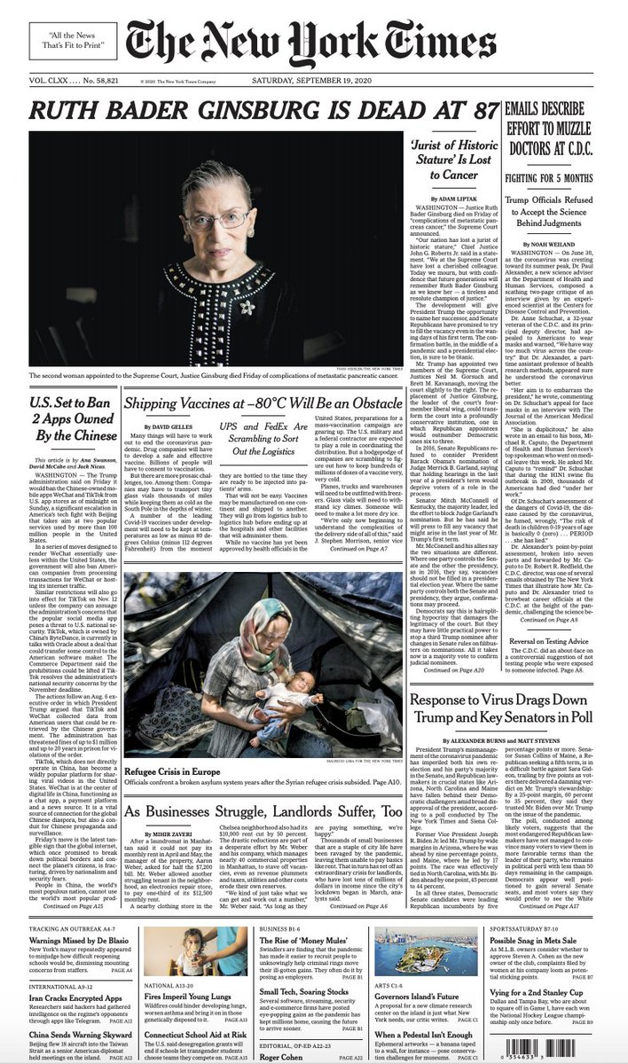 David Enrich (@davidenrich) on Twitter photo First edition of tomorrow's <a href="/nytimes/">The New York Times</a> front page. First edition of tomorrow's <a href="/nytimes/">The New York Times</a> front page.