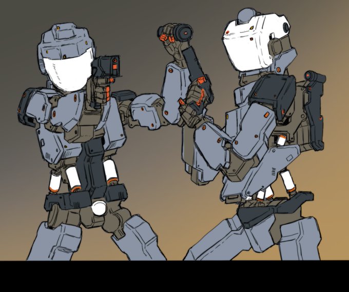 「武器を持った 人型ロボット」のTwitter画像/イラスト(新着)｜5ページ目