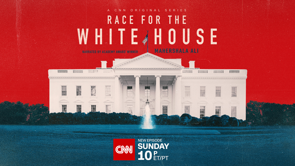 CNN's tweet photo. Dwight D. Eisenhower and Adlai Stevenson may have been persuaded to run for president in 1952, but the gloves come off in a fierce battle for hearts and minds. #RaceForWH, Sunday at 10 p.m. ET/PT https://t.co/0v5grofdGS