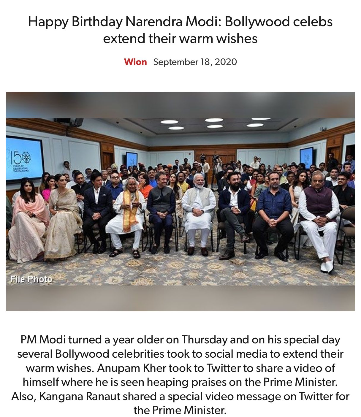 Happy Birthday Narendra Modi: Bollywood celebs extend their warm wishes


via NaMo App 