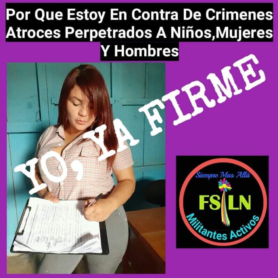 #Nicaragua #18Septiembre 
Todos a firmar por nuestra seguridad y bienestar