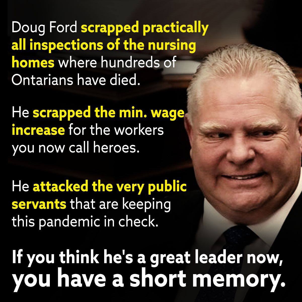 I’m sick of <a href="/fordnation/">Doug Ford</a> trying to talk like an ‘Everyman’ on the daily ‘Ford Show.’ 

He is a wealthy and politically powerful. Time and time again, he’s demonstrated that he does NOT represent, nor protect, the interests of the ‘Everyman’ that he plays on TV. 

Don’t be fooled.