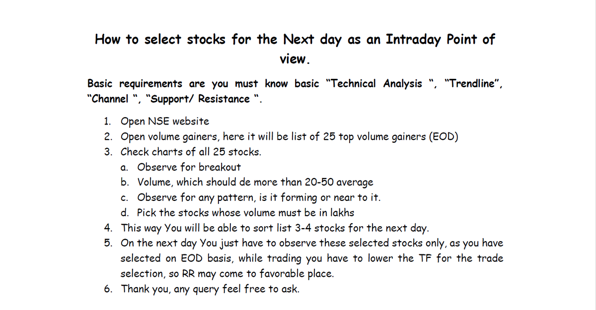 IsaraniLalit's tweet photo. #STOCK #SLECTION #FOR #NEXT #DAY

This is one of the way and not a Holy Grail Method.
Disc: Do your analysis before trade
@sanjufunda 
@ProdigalTrader 
@PAlearner 
@CAPratik_INDIAN 
@rachitpjain 
@Rishikesh_ADX 
@NiftyOf 
As per requirement +/- parameter
RT if find useful https://t.co/S5WoENEVyR