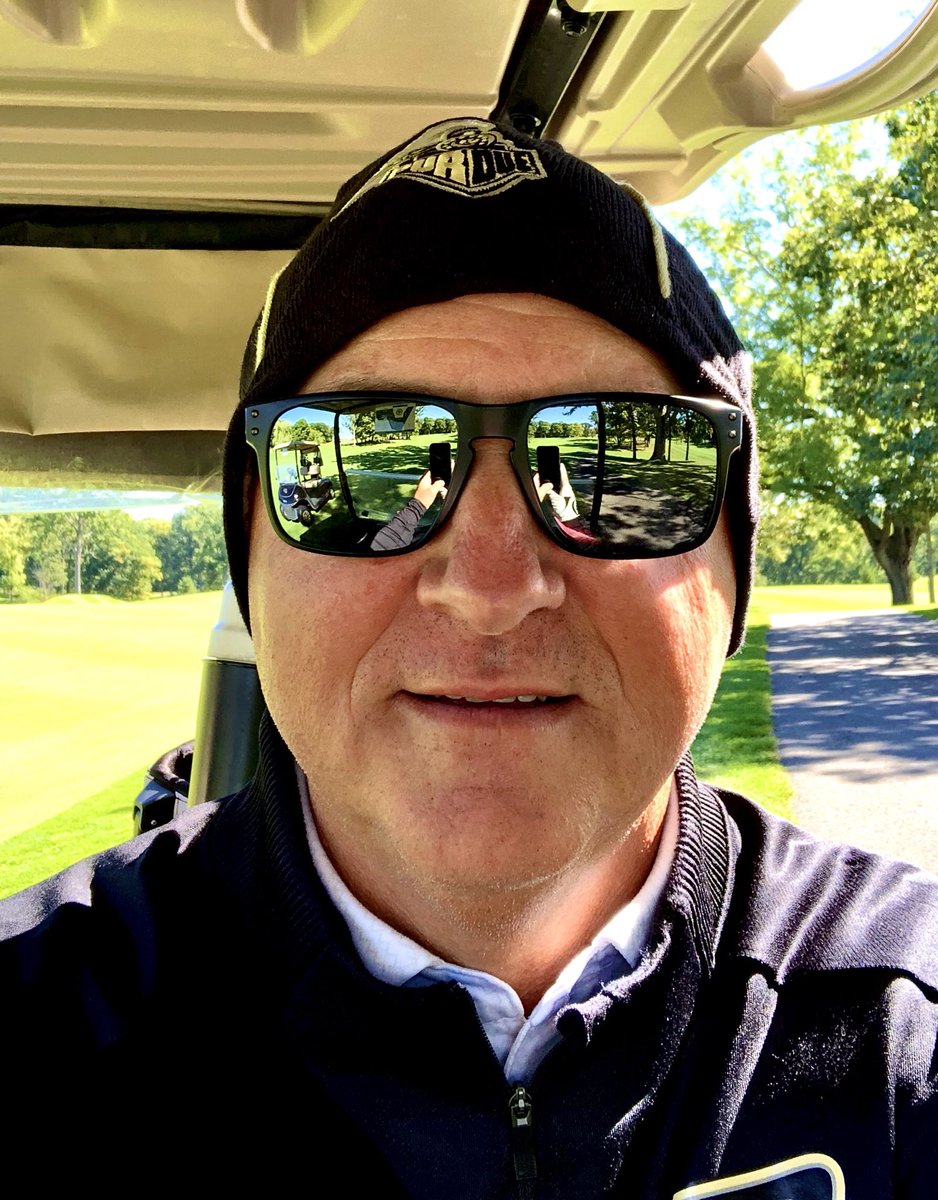 DaveShondell's tweet photo. Another beautiful day on Ackerman-Allen Golf Course on the campus of Purdue University. Our playing group of coaches and support staff enjoy playing both Pete Dye layouts on our corner of paradise. Cool weather prevailed early, but led to a perfect day for golf. https://t.co/gSoabOiW43