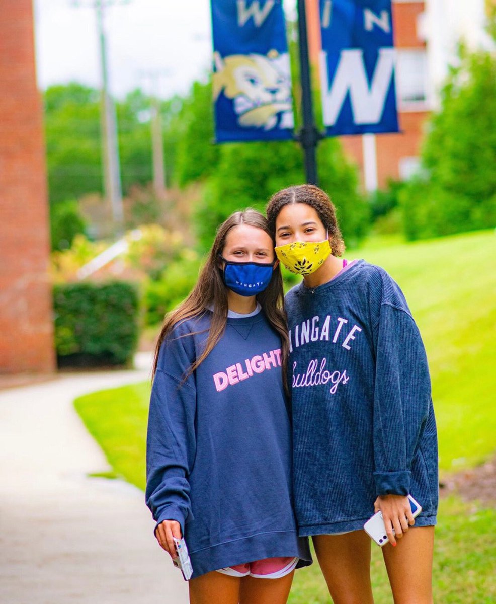 WingateAdm's tweet photo. Happy blue and gold Friday from some of our students! #BAGF https://t.co/oYNDeP9MJQ