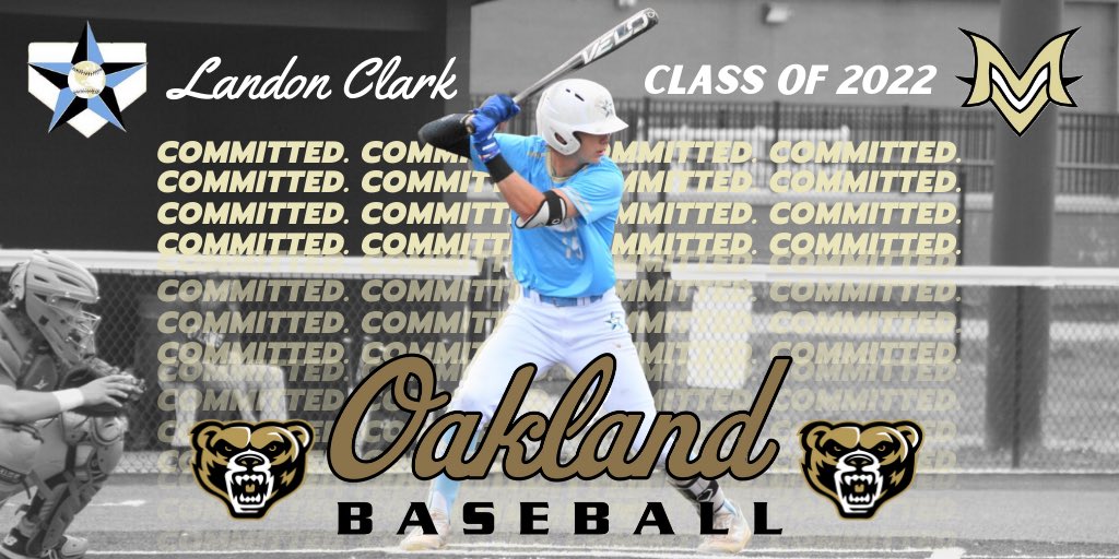 LandonC915's tweet photo. I want to thank God, my family, friends and coach's for helping me with this process. I am excited to announce that I am committed to Oakland University to further my academic and athletic career. Go Grizzlies! @IN_BAMFAM @JCBanfield @D_McKinney_ @OaklandBASE @Baseball_MVHS https://t.co/4owWXbPQVZ