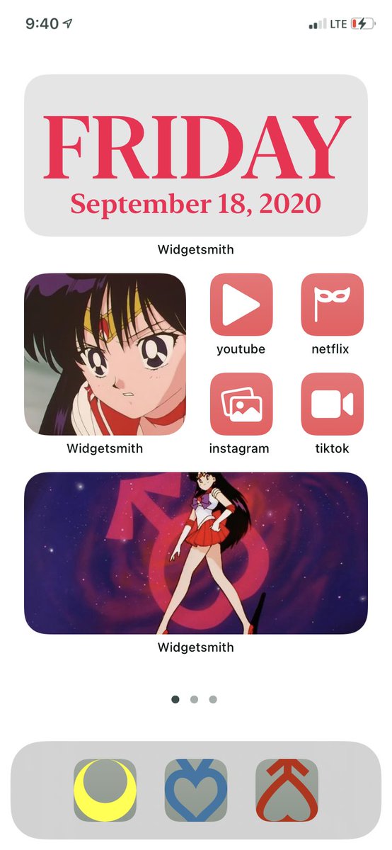 ð£ðððð On Twitter Updated Sailor Moon Themed Ios 14 Homescreen