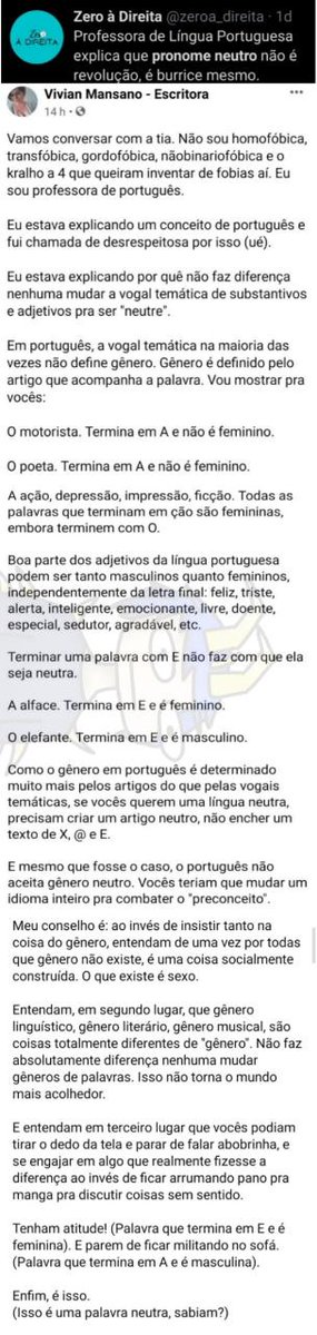 KingCrowMaster1's tweet photo. #pronomeneutronãoexiste  deixem de tabaquice kk passei vários anos aprendendo português pra umas idts dessa querer mudar o português, a plmdds vão se tratar https://t.co/Vda31NUCC0