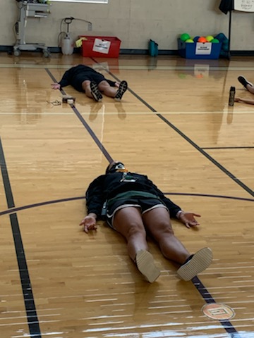 Savasana. Great yoga class in 5th grade today. It may look like a nap but it was a reflection moment.  <a href="/coachlux1/">Ashley Lux</a> <a href="/mistibryant/">Misti Bryant</a>