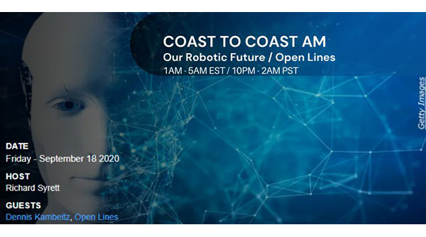 Very excited to be on <a href="/coasttocoastam/">Coast to Coast AM</a> tonight.  
The Topic - Robotics and Artificial Intelligence and how they will transform the workplace.
zcu.io/ZCbu 

#edtech #news #stem #robots #thefuture #ai #jobs