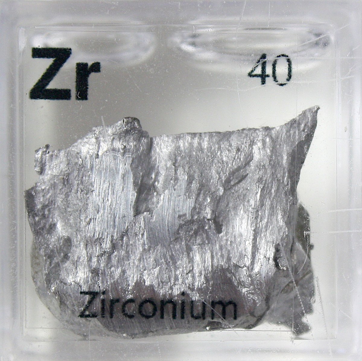 Zirconium  #elementphotos, including some sparkly cubic zirconia (ZrO2) crystals. The cubic phase actually requires dopants (Ca or Y) to be stable at room temperature; undoped, zirconia is normally monoclinic at RT. There's also a tetragonal phase.