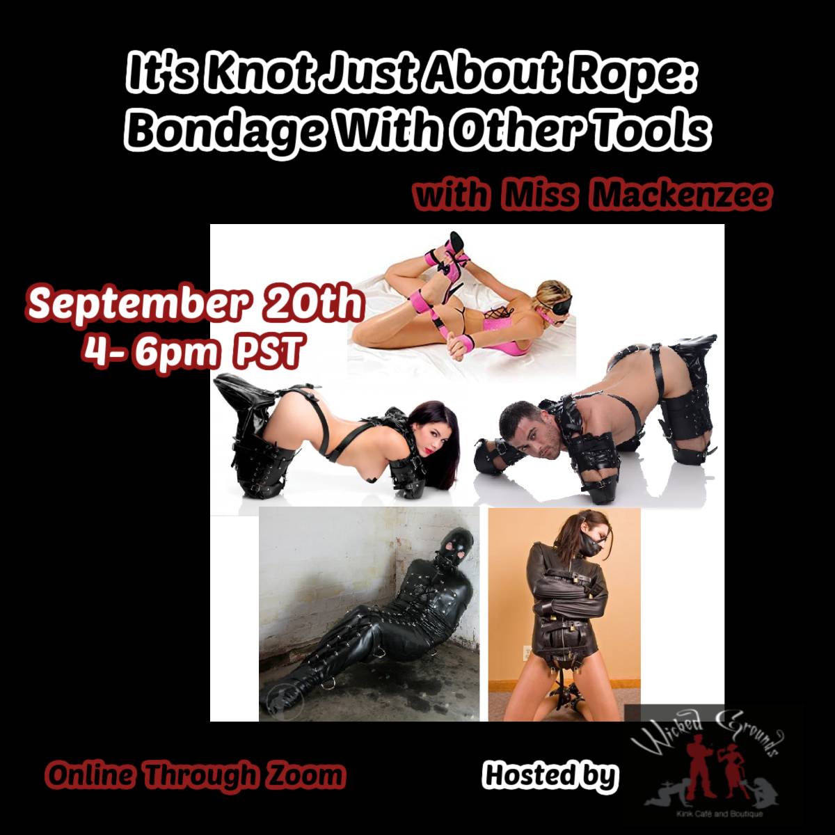 MissMackenzee's tweet photo. Just putting the final touches on my class for this Sunday. It is bound to excite even the most mundane 😉
I'm excited to be pairing up with @WickedGrounds once again for this fun online class!!
https://t.co/HWY4gmDiUV
#bondage #BDSMclass #BDSMeducation #sexeducation https://t.co/YMVjLRkIgI