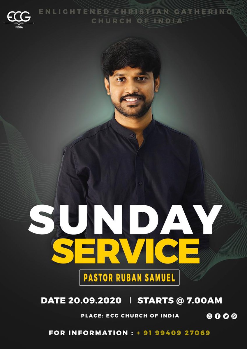 Ecgindia1's tweet photo. Join with us tomorrow Sunday Service with Pastor Ruban Samuel.. Don’t Miss it.. God bless you..
#Live #SundayBlessedService #PastorRubanSamuel #Amen #JesusChrist #Gudiyatham https://t.co/JRCh4Kzccm