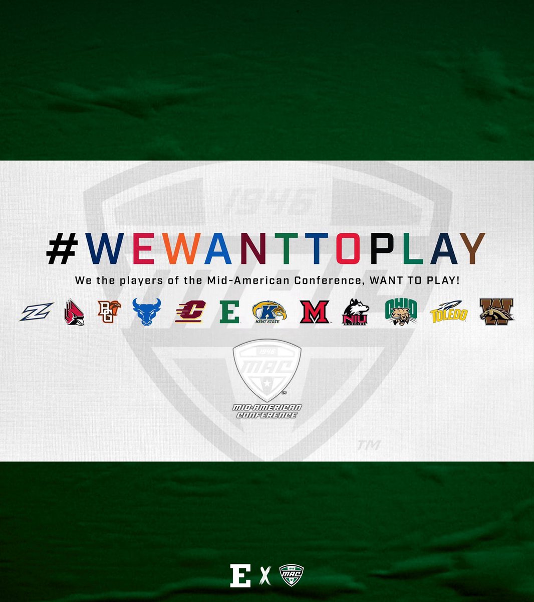 My Brothers’ &amp; I Have Been Have Been Grinding Nonstop Since December of 2019. 

We Deserve A Chance To Compete. All We Need Is An Opportunity. Give Us That Green Light <a href="/MACSports/">MACtion</a> 

<a href="/EMUFB/">Eastern Michigan Football</a> Is Ready To Go!🦅💯

Give Us A Safe Plan Because #WeWantToPlay | #Breakthrough