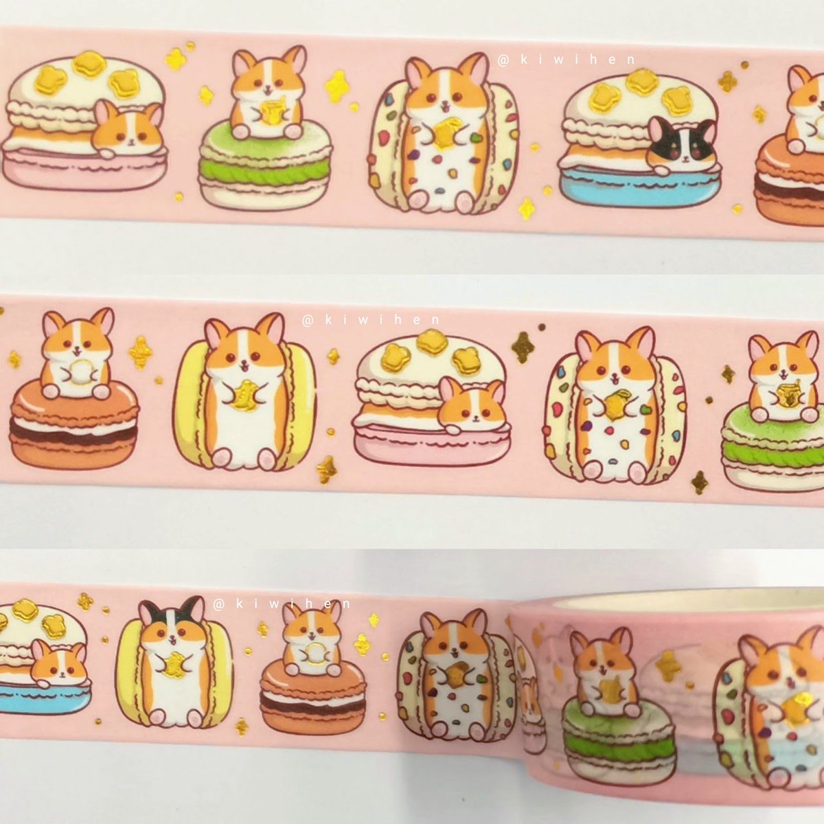 kiwihenDesign's tweet photo. Meanwhile on my Etsy store I will also have some cute macaron corgi goodies for sale tomorrow starting at 12 pm!

- macaron corgi reusable cloth masks (pre-order -ship out within 1-3 weeks depending on when the order was placed)
- stickers
- enamel pins
- washi tape https://t.co/sXTGACJFDb