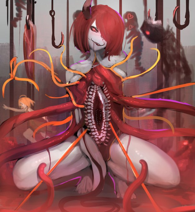 イラスト:シャンブルズ悪魔
悪魔:ね～お腹すいたの...肉?それも悪くないけど、今は君の「下の肉」が欲しい～ 