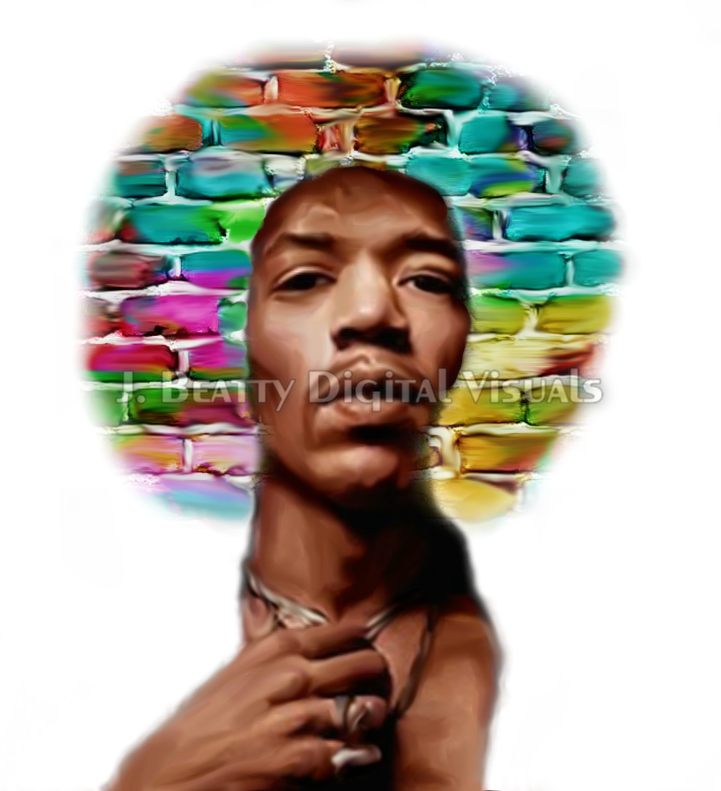 NativeBrotha's tweet photo. Work in progress from before I went into the hospital. #digitalart #jimi #NativeAmerican #art #indigenousartist #rocknroll  #hendrix #Anishinaabe #Yesah #Makadeyaas https://t.co/Q6RRAPi6yQ
