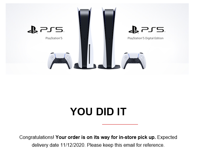 katonoke's tweet photo. LET'S FUCKING GOOOO
#PS5PreOrders https://t.co/N0SjoIe9qz