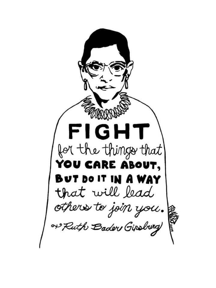 "So now the perception is, yes, women are here to stay. And when I'm sometimes asked 'When will there be enough [women on the Supreme Court]?' and I say 'When there are nine,' people are shocked. But there'd been nine men, and nobody's ever raised a question about that." #RIPRBG