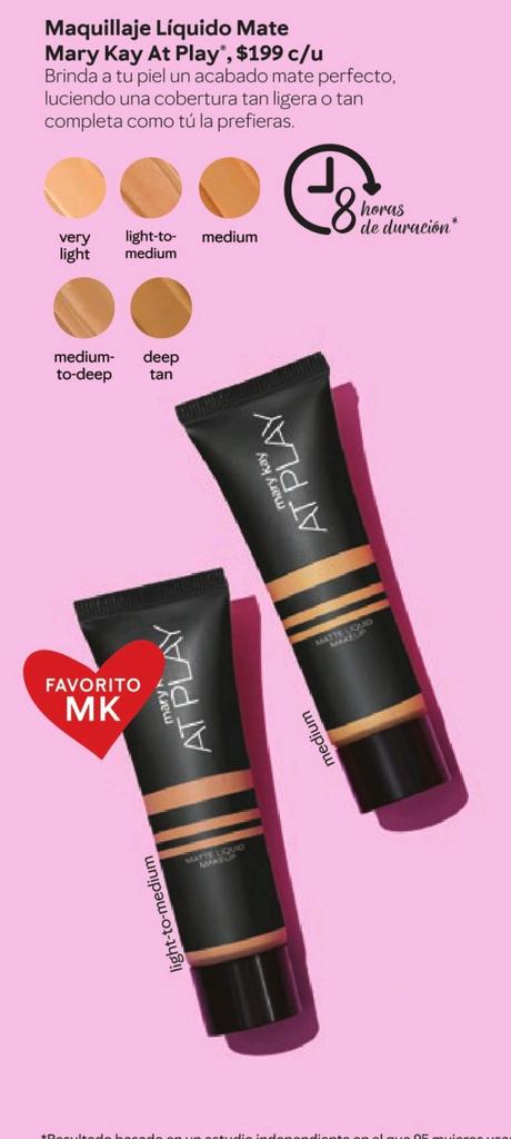 rioscma's tweet image. Maquillaje Líquido #Mate #AtPlay #MaryKay #Disponible Entrega inmediata. 

Tonos: Light To Medium - Very Light