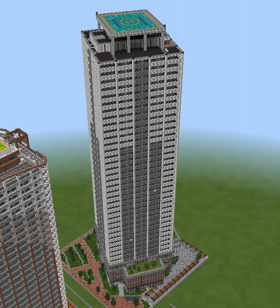 Ohji タワマンを斜め建築で作りました 参考 D グラフィート神戸三宮タワー Minecraft建築コミュ Minecraft マイクラ
