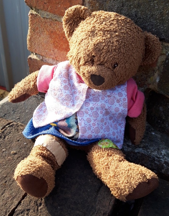 Fran Perrow💙🇺🇦 (@mediafran) on Twitter photo Someone's lost teddy bear is sitting on a wall at Fulwell bus station. Much-loved with a plaster on her leg. Can we reunite with owner in Twickenham or Teddington? <a href="/twickerati/">twickenham tweets</a> might help! Someone's lost teddy bear is sitting on a wall at Fulwell bus station. Much-loved with a plaster on her leg. Can we reunite with owner in Twickenham or Teddington? <a href="/twickerati/">twickenham tweets</a> might help!
