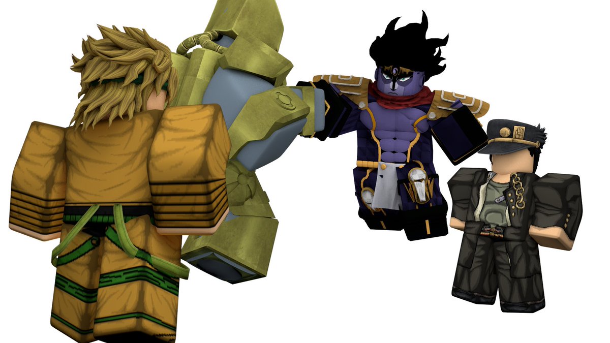 Hisoka Sacred On Twitter Dio Vs Jotaro Commission For Stand Universe Robloxart Roblox Robloxdev Robloxgfx - how to make jotaro in roblox