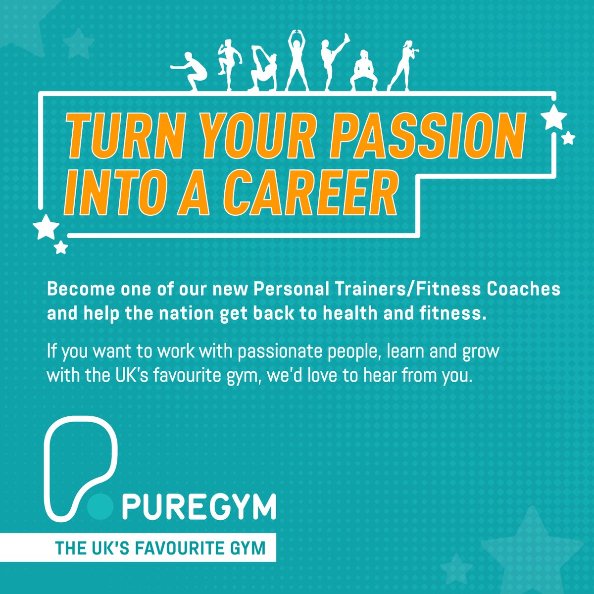 PureGym_Oldham's tweet photo. Here's your chance to inspire change and improve the health of the nation. We are recruiting  for Personal Trainers to join our team! Send in your CV at https://t.co/lv4f6cjXam

#PersonalTrainer #Job #Recruitment #PT #Fitness #Oldham https://t.co/Z9REia2wH9