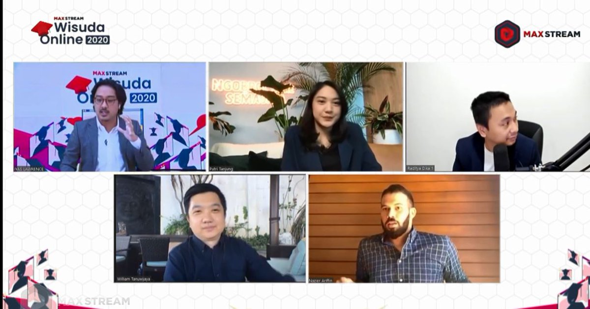 dyouthizen's tweet photo. Sekarang saatnya kita berjumpa anak muda lain yang juga tidak kalah inspiratif. Seperti apa ya perjuangan mereka? #MAXstreamWisudaOnline2020 #WisudawanTerMAXstream https://t.co/1bJexl4meB