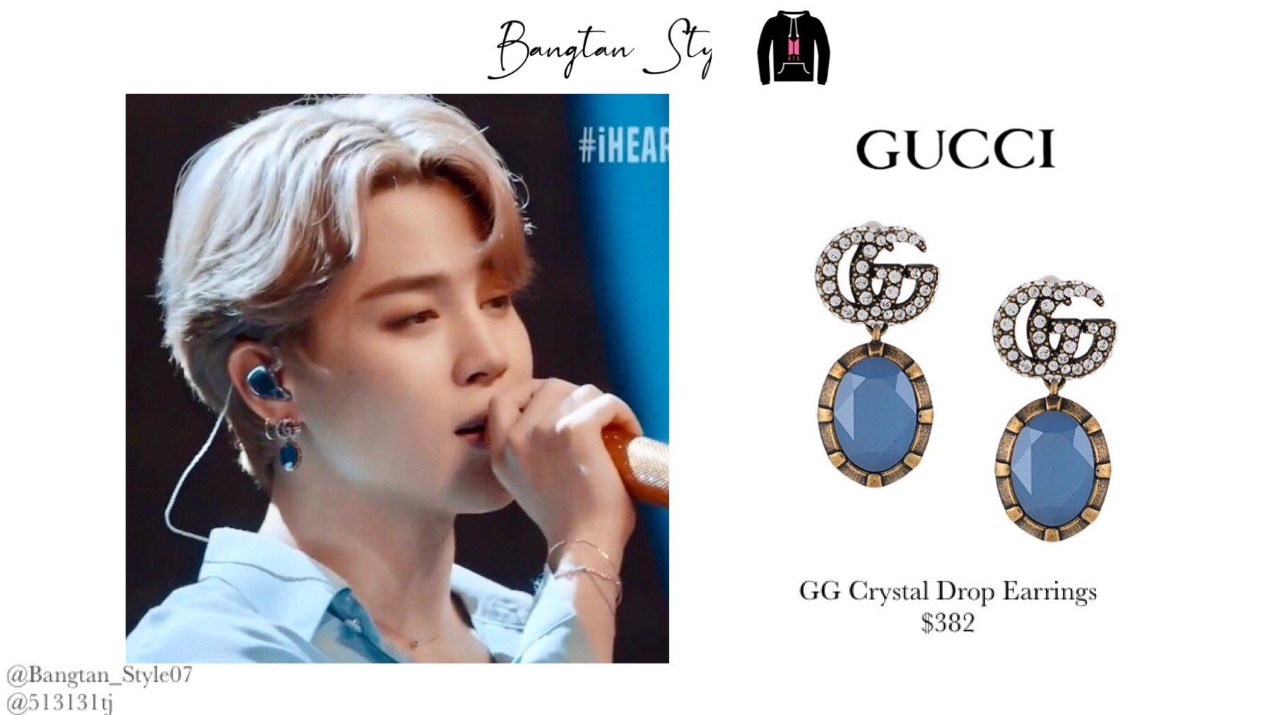 BTS Jimin Cross Earrings - Dagger stud earring / single | Bts earrings,  Cross earrings studs, Kpop earrings