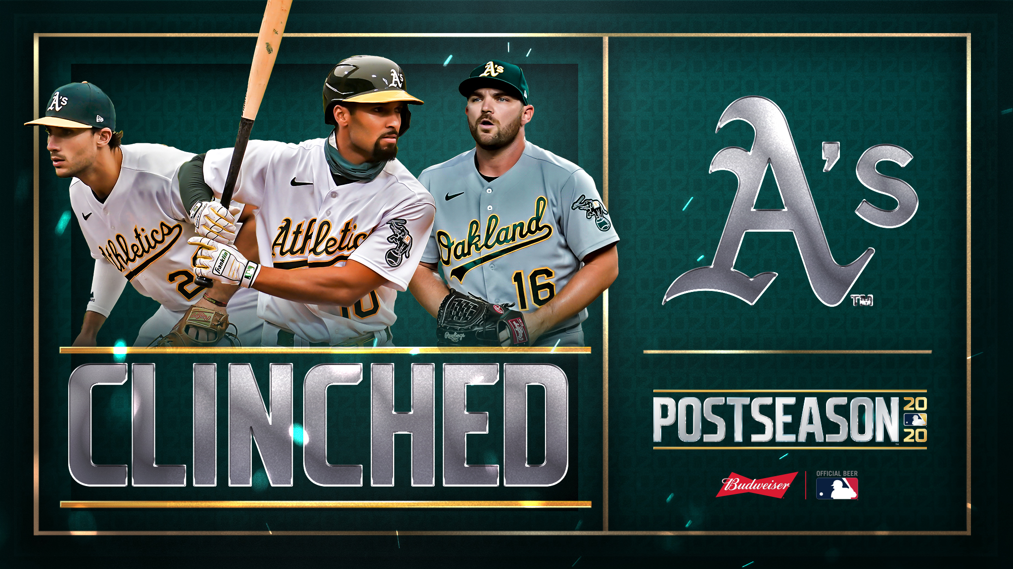 MLB on X: For the 3rd straight year, the @Athletics are headed to the  #postseason! #CLINCHED  / X