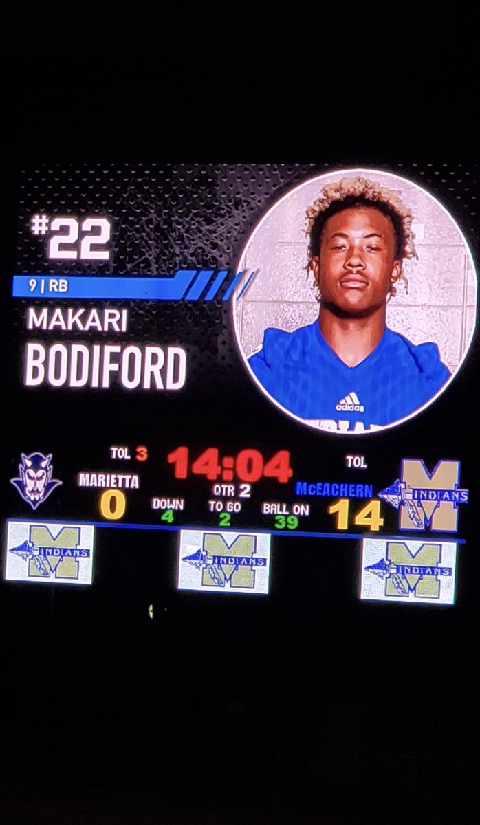 3 TDs tonight in my 1st debut as the starting freshman RB on the Varsity squad against the defending State Champions #prideinthetribe#allin# @coachstephens56 @McEachernFtball @SouthernSwagg4 @Mansell247 @ChadSimmons_ @FBUAllAmerican @247Sports @MaxPreps @REFocusAthletes