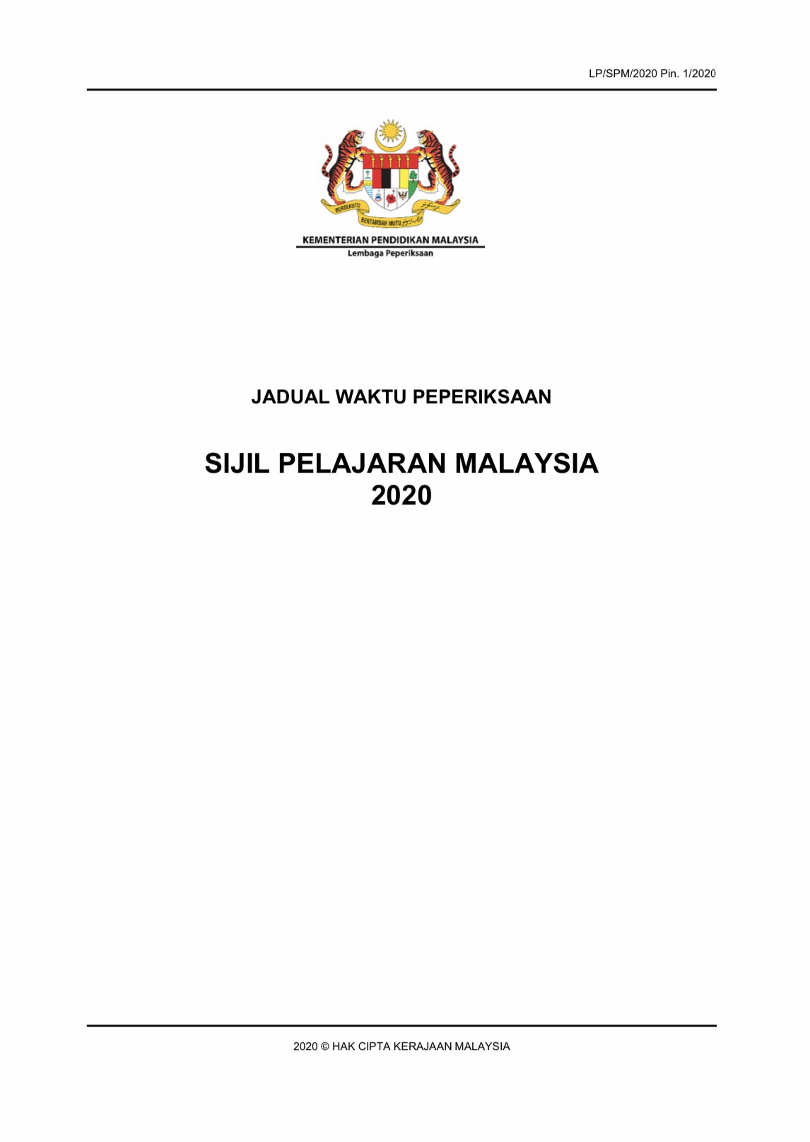 Lembaga Peperiksaan Rasmi On Twitter Makluman Pindaan Jadual Waktu Peperiksaan Sijil Pelajaran Malaysia Spm 2020 Yang Lengkap Boleh Diperoleh Melalui Pautan Https T Co Pvpnjgvxdv Spm2020 Https T Co Vmmcur0e1i Twitter