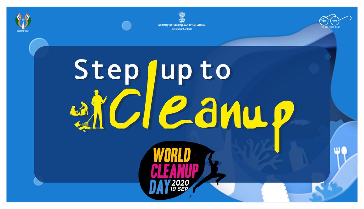 np_ksad's tweet photo. On the occasion of #WorldCleanupDay, let's do our bit to keep our cities garbage &amp; plastic-free by following #Swachhata habits.

Let's Step Up to Clean Up!

#MyCleanIndia #WorldCleanupDay2020 #mycleanindia #swachhbharat @MoHUA_India @CMOGuj https://t.co/di5ibMh3CZ