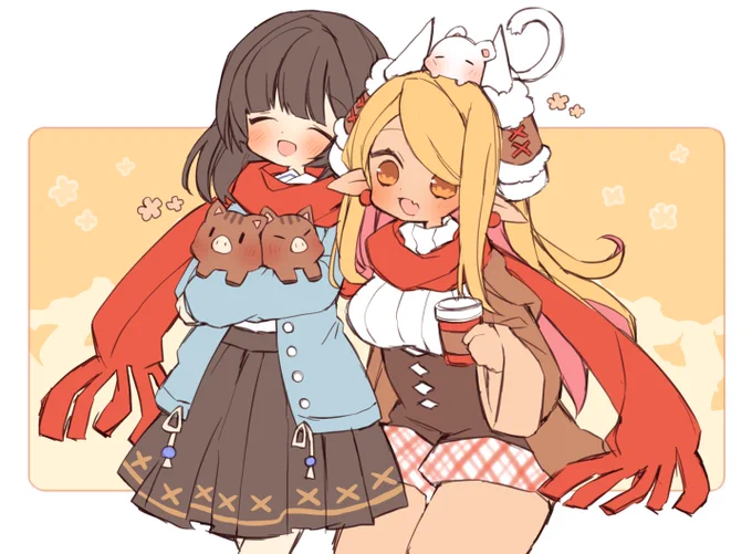 マフラー巻き巻きクビカラちゃん?? 