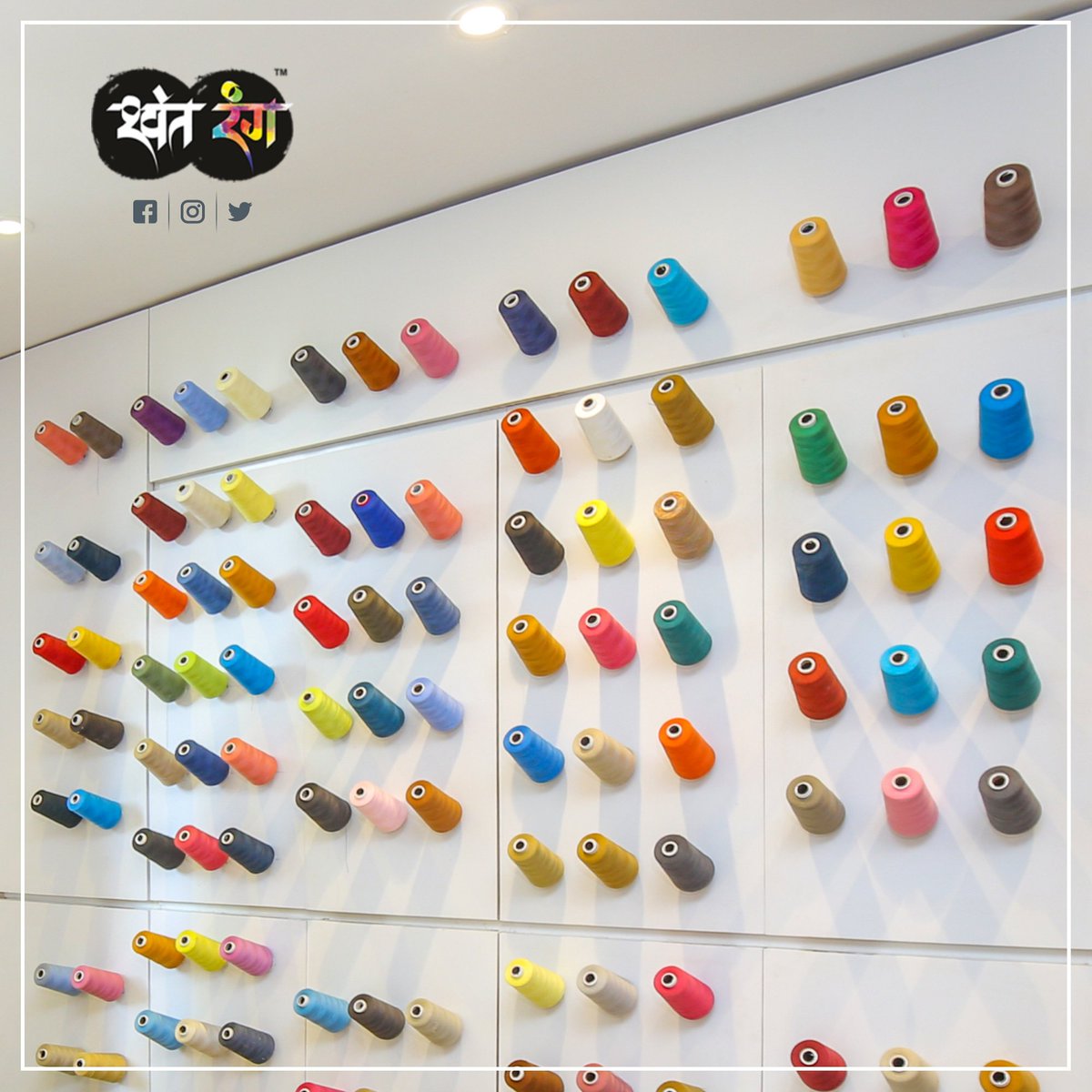 ShwetRang's tweet photo. Colorful sewing thread adds asthetics and is the core of a beautiful dress.
#threadspool #colors #colorful #yarn #cotton #silk #shwetrang #designerdress #lehenga #gown #bridalwear #bride #sewingthread https://t.co/7S931VR4sq