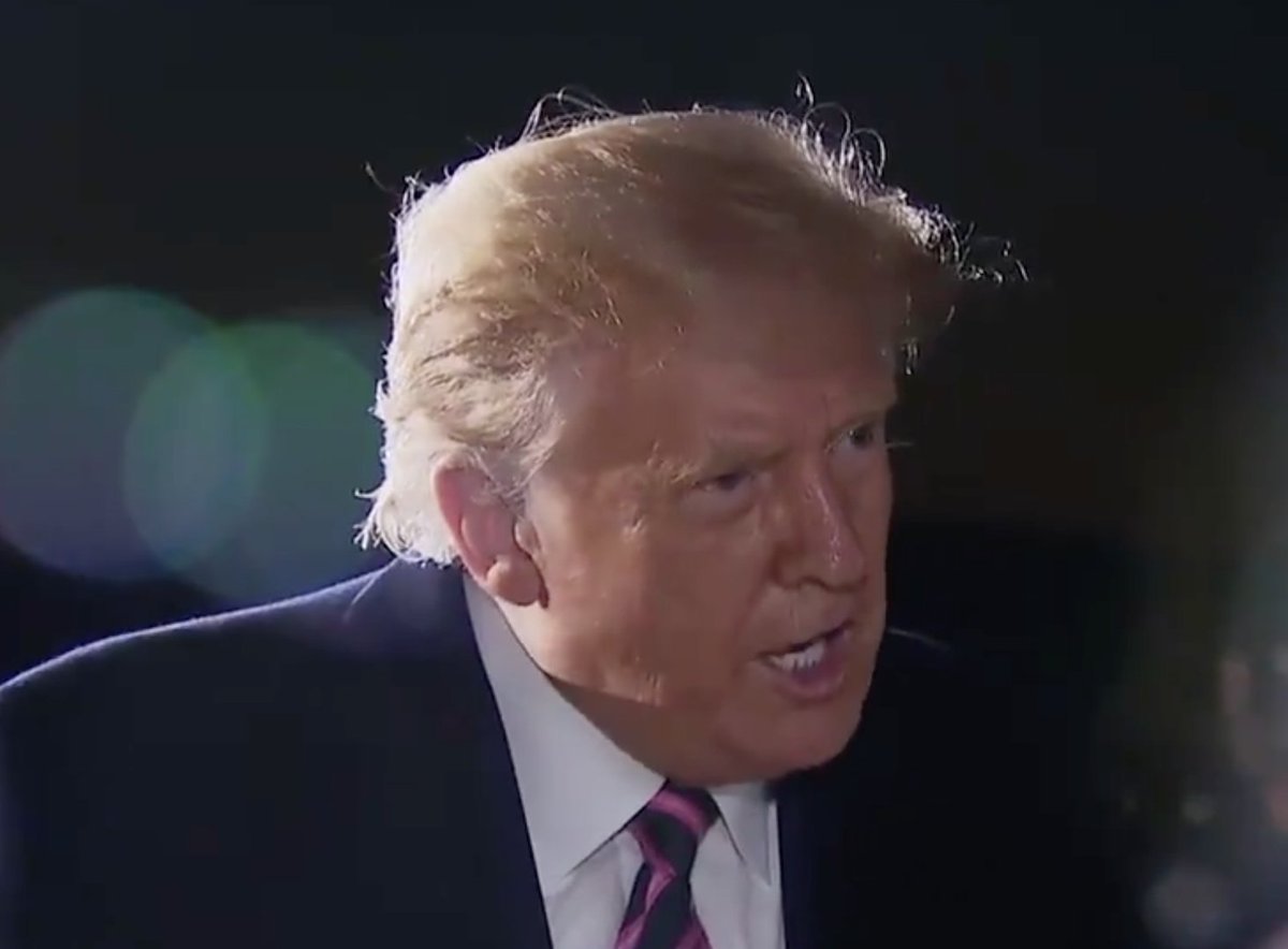 9/ As Trump says, "...died?", he displays a Microexpression of mild surprise (eyebrow elevation, esp. his left). He was truly surprised, but not dramatically so. Trump knew Justice Ginsburg was considerably ill, but he did not expect her death today.