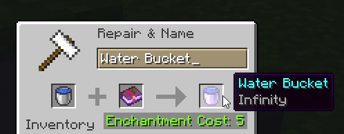 minecraft bucket