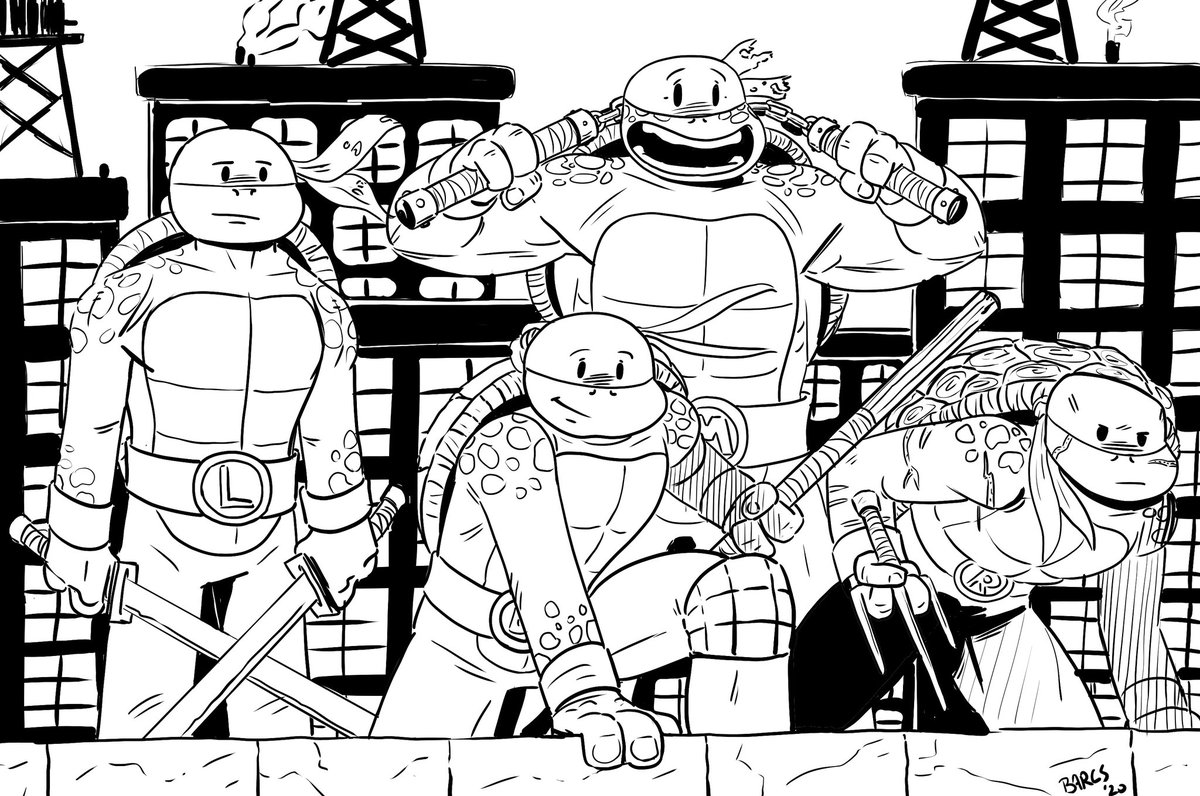 barcswow's tweet photo. Here's the #teenagemutantninjaturtles for the #everbrawl over on #penciljack had a lot of fun with this exploring style and playing with #ink #tmnt #fanart #blackandwhite #donatello #raphael #michaelangelo #leonardo #cartoons https://t.co/6nxh3pssdg