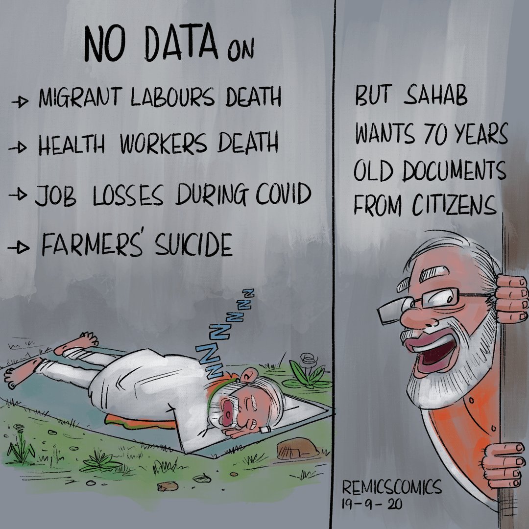 Sahab doesn't have data of recent months but he wants 70 yrs old data from citizens to prove their citizenship!
#NoMoreBJP #BerozgarMaangeNyay #SpeakUpForJobs #