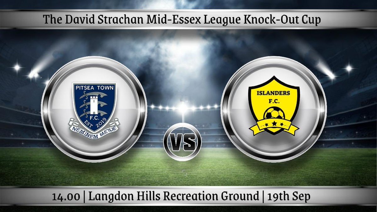 ⚽️⚽️ GAME DAY ⚽️⚽️

🆚 @PitseaTownFC 

📅 Saturday 19th September 

🏆 David Strachan Cup

⌚️ 14:00 KO

📍 Langdon Hills Recreation Ground, SS16 6BT

Last game of the group stages sees us play Pitsea Town, a must win to ensure we get through to the knockouts! 💪🏼💛🖤