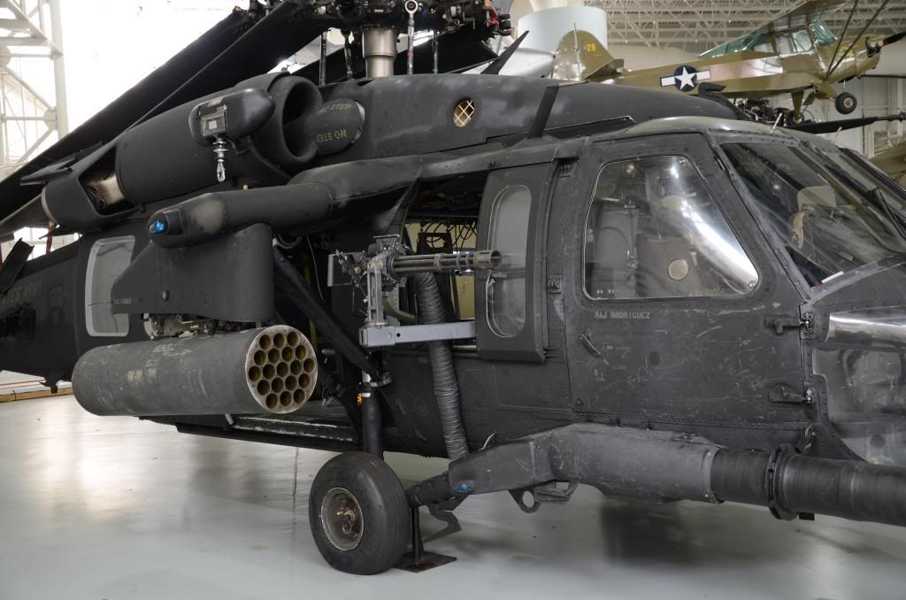 The hard points on the wings allow for a variety of weapons and munitions.What you saw in the video had rockets, M134 Miniguns, and 30mm M230 chain guns or chain-drive automatic cannons."Steel rain."