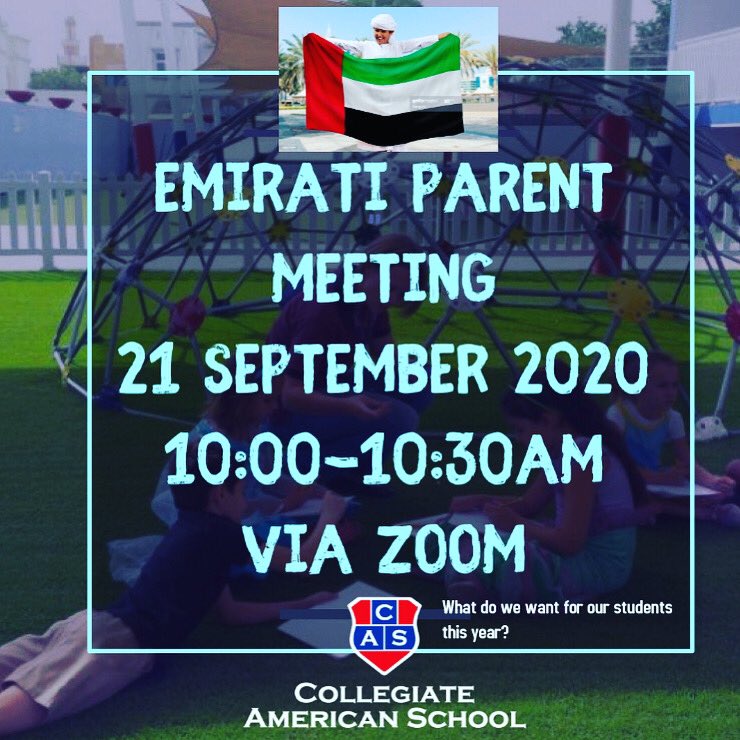 Mr. G in DXB (@cas_elementary) on Twitter photo Dear Emirati Parents, Remember this Monday is our first Emirati Parent Meeting of the year. We will discuss the question - What do you want for your students this school year? We cannot wait to see you all there. #CAS_Dubai #cas_Elementary #CAS_MHS <a href="/innoventuresedu/">Innoventures</a> Dear Emirati Parents, Remember this Monday is our first Emirati Parent Meeting of the year. We will discuss the question - What do you want for your students this school year? We cannot wait to see you all there. #CAS_Dubai #cas_Elementary #CAS_MHS <a href="/innoventuresedu/">Innoventures</a>