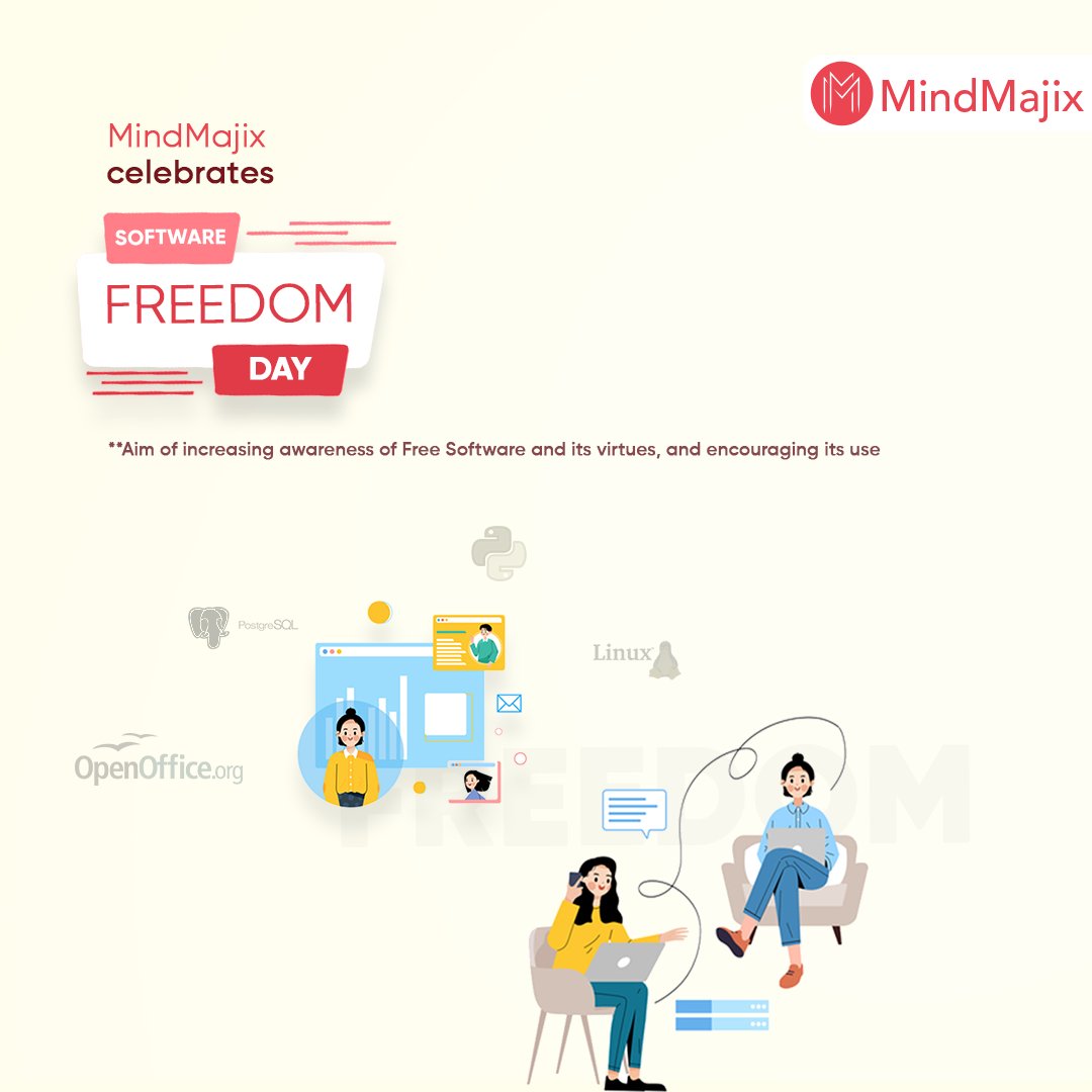 mindmajix's tweet image. Mindmajix celebrates 𝐒𝐨𝐟𝐭𝐰𝐚𝐫𝐞 𝐅𝐫𝐞𝐞𝐝𝐨𝐦 𝐃𝐚𝐲

#softwarefreedomday #Mindmajix #FreeSoftwares #computers